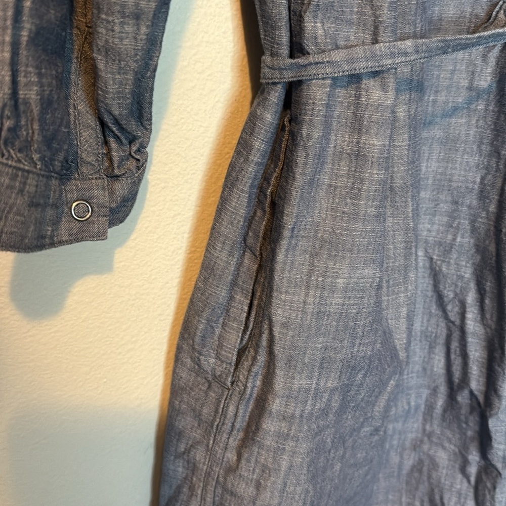 Patagonia W's Settler's Dress Chambary Blue Women’s Size 10 GUC Organic Cotton - Picture 7 of 11